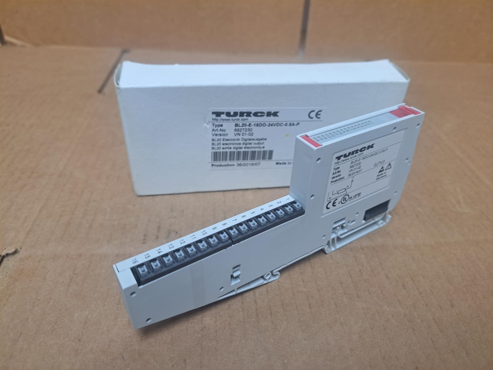 Turck Digital Economy Module New In Box BL20-E-16DO-24VDC-0.5A-P 6827230