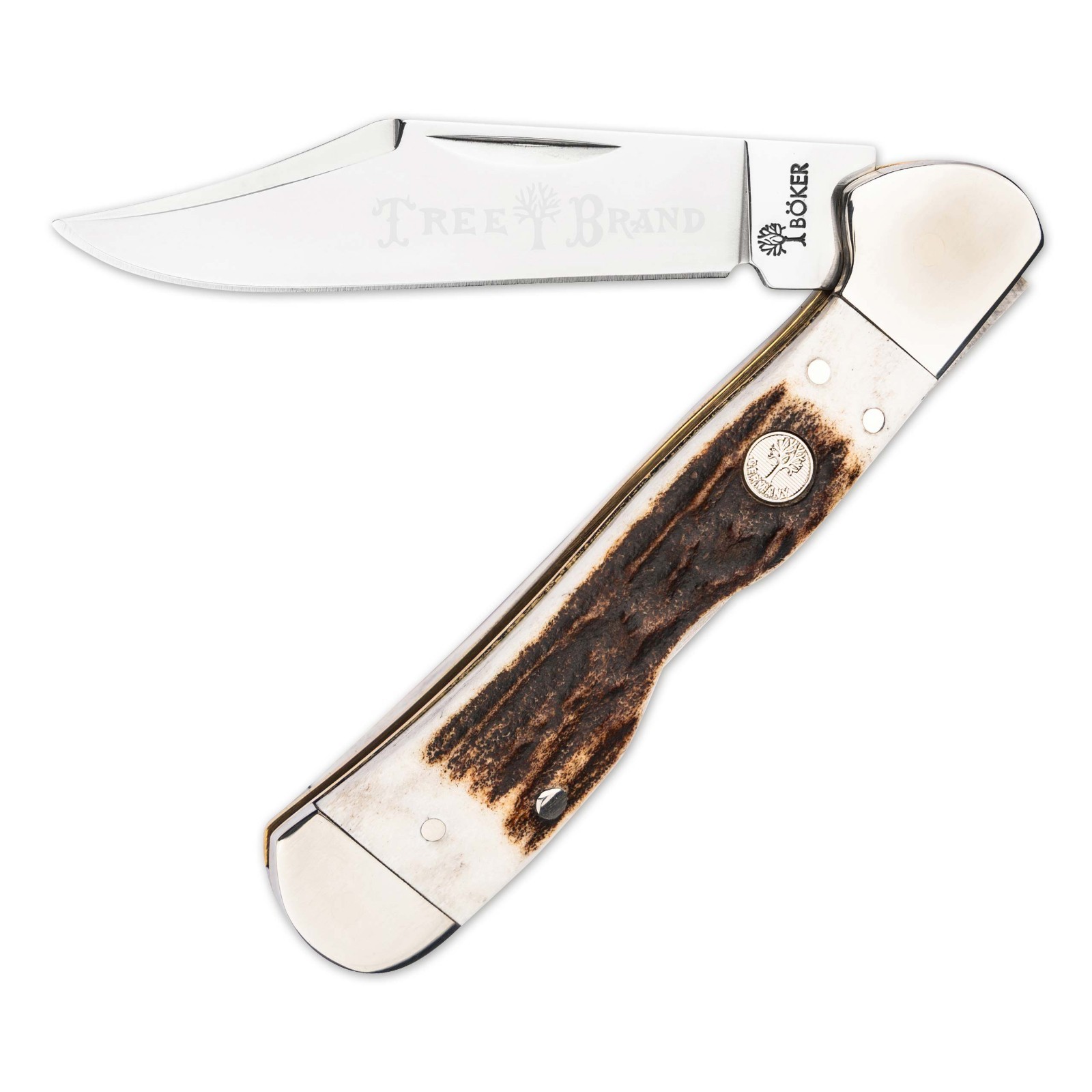 Boker Tree BrandCopperhead Backlock Stag 2.7" EDC Pocket Knife D2 110872