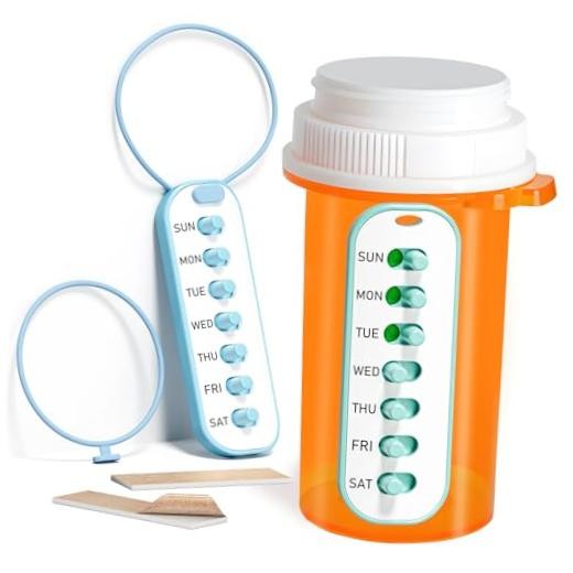 Pack Pill Reminder, Lanyad or Sticker Pill Tracker, Work with Most Small 2