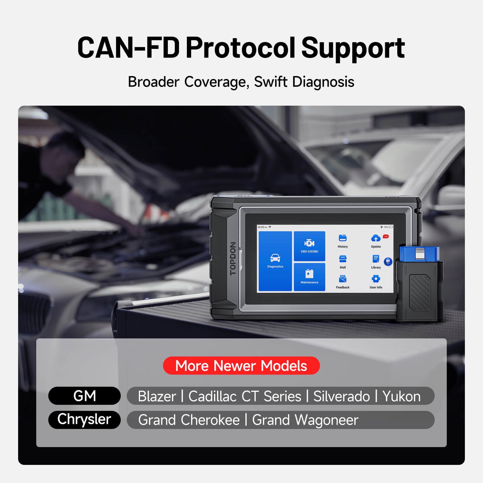 TOPDON AD800BT V2.0 Bidirectional Scan Tool 28+ Services