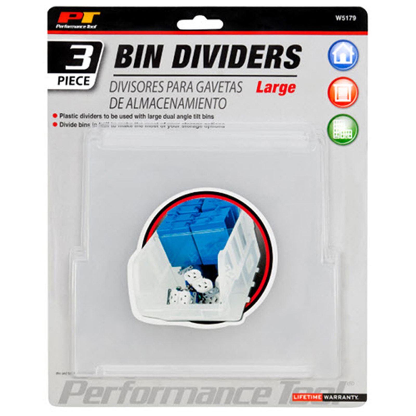 Performance Tool Clear Dividers Large - 3-Piece W5179
