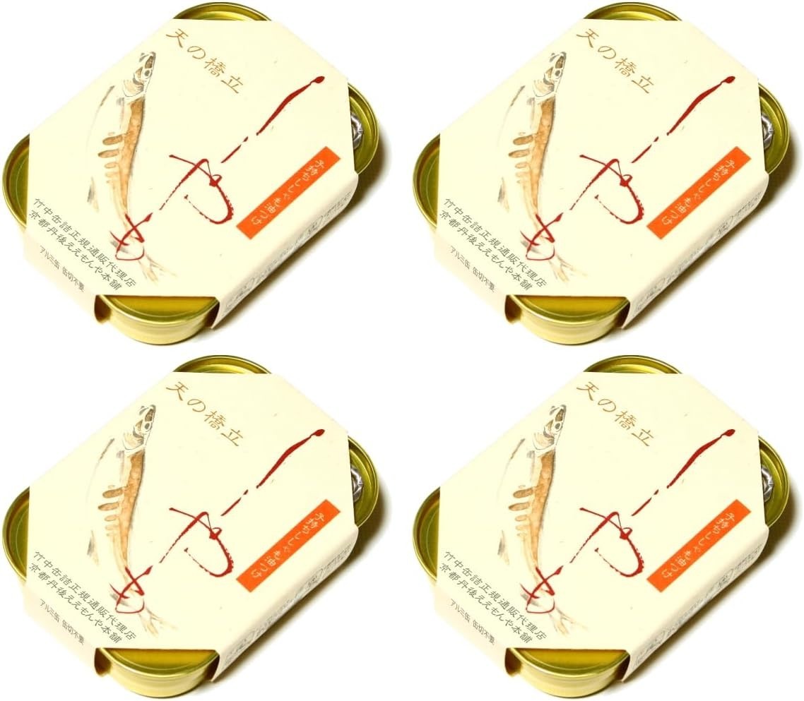 Takenaka Amanohashidate Smelt Capelin Oil Pickled Canned Food 105g x 4 Cans