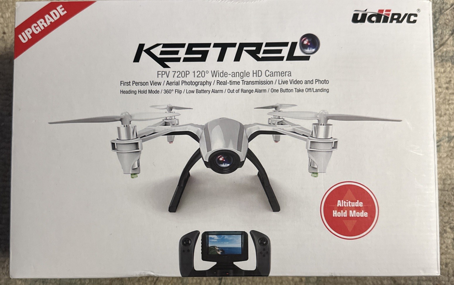 UDI RC Kestrel FPV 120 Degree 720P Drone, Upgraded Altitude Hold, U28-1