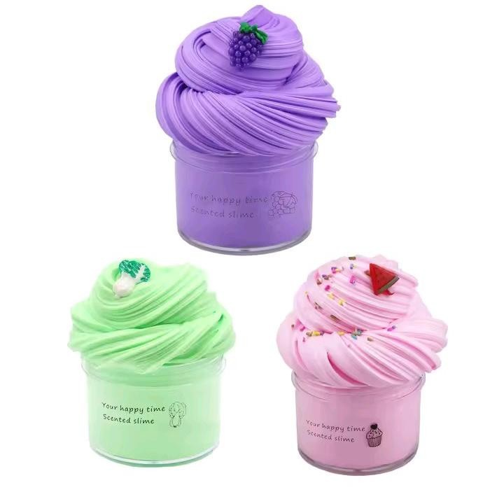 70ml Crystal Mud Slime Colorful DIY Stress Relief Toy Fruit Watermelon Lemon