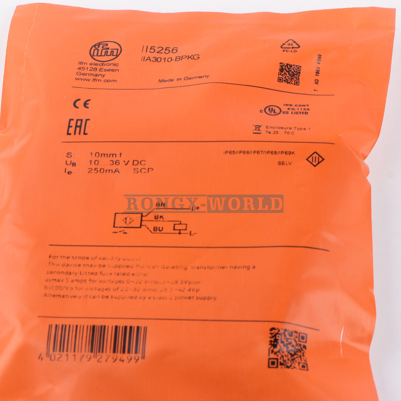 ONE New For IFM II5256 IIA3010-BPKG Proximity Switch