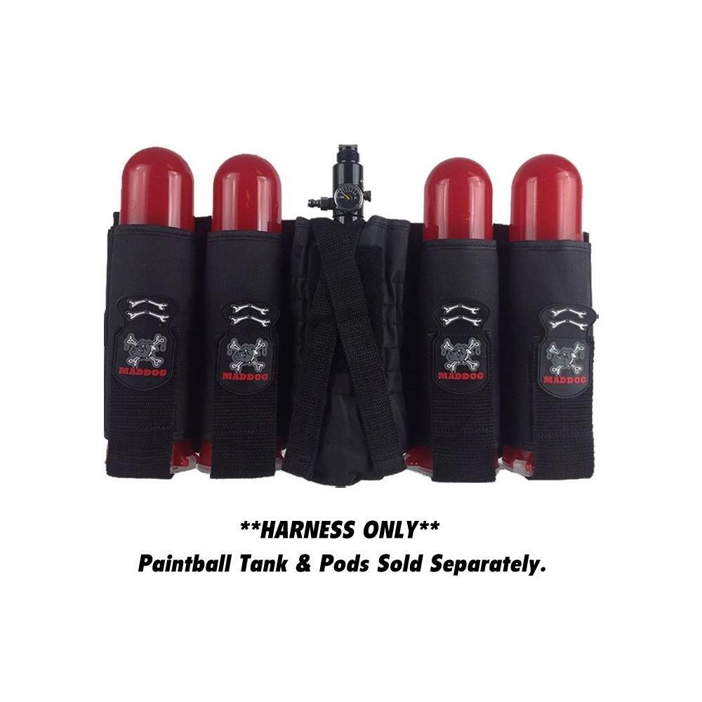 Maddog 4+1 Vertical Paintball Harness Black