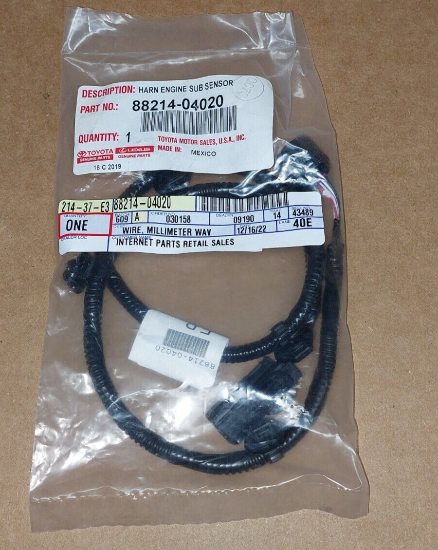 OEM TOYOTA TACOMA 2018-19 Cruise Control Wiring Harness 88214-04020
