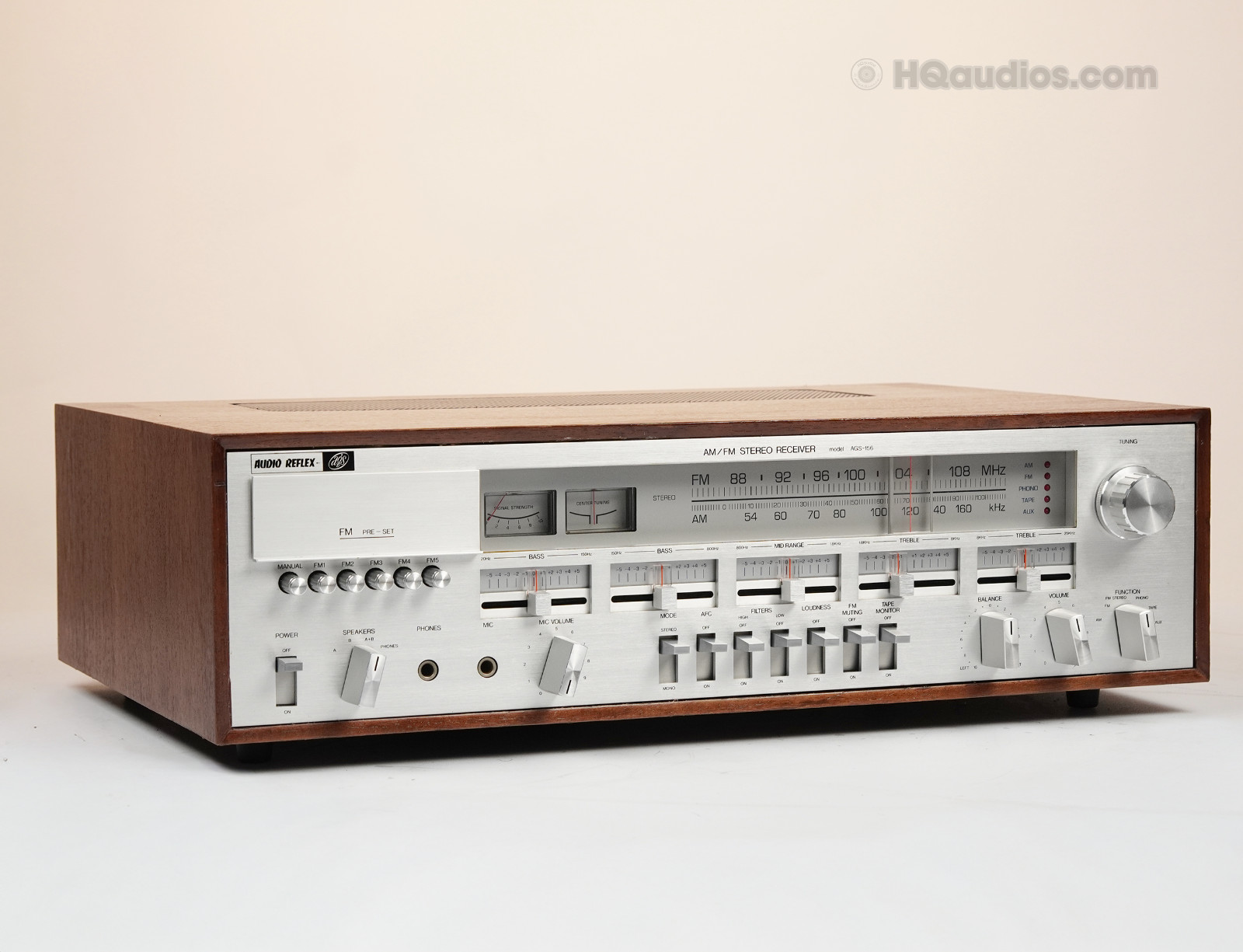 Reflex AGS156 Vintage Receiver + Free WC-22 wood case– Restored– 1-Year Warranty