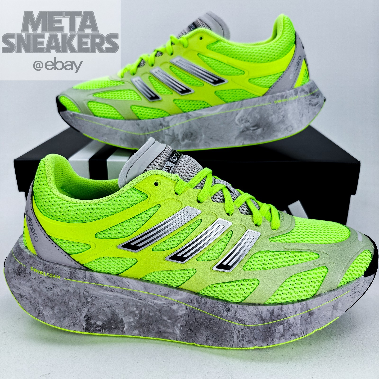 Adidas US 11.5 Men's Green Grey Black Swirlfoam Retro Adizero Aruku JR1612 NIB