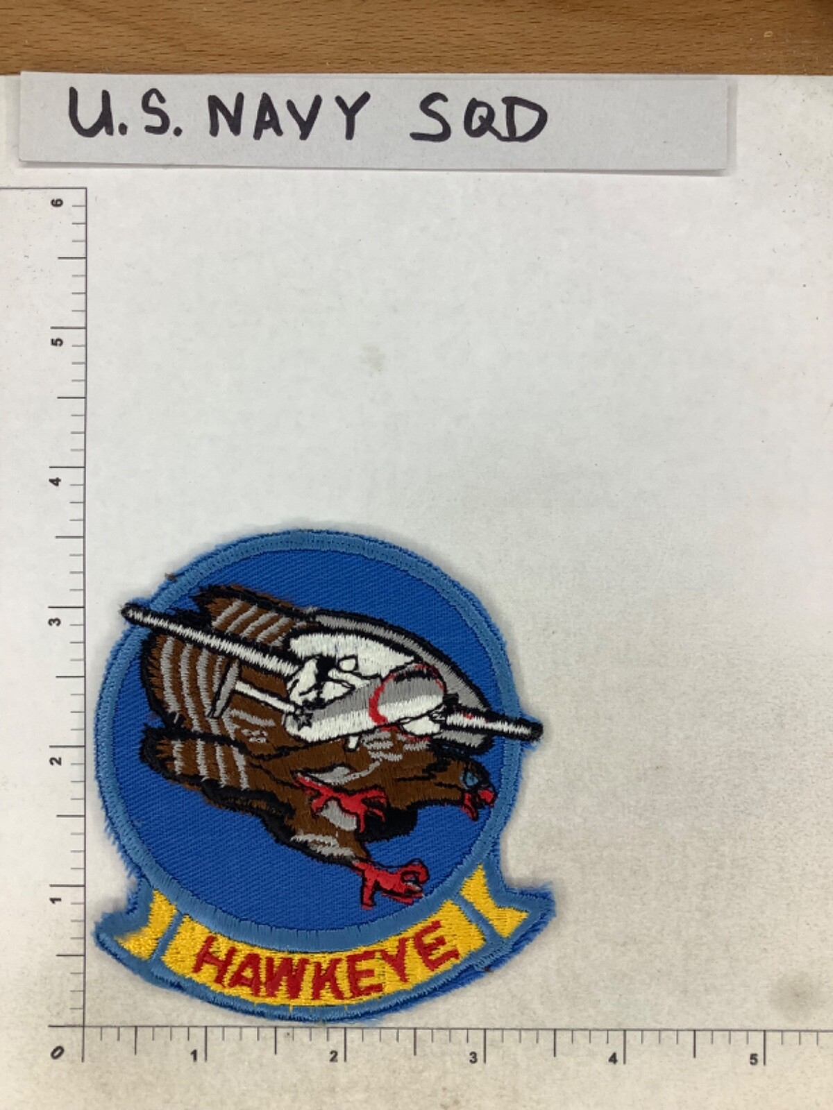 US NAVY HAWKEYE SQUADRON  PATCH