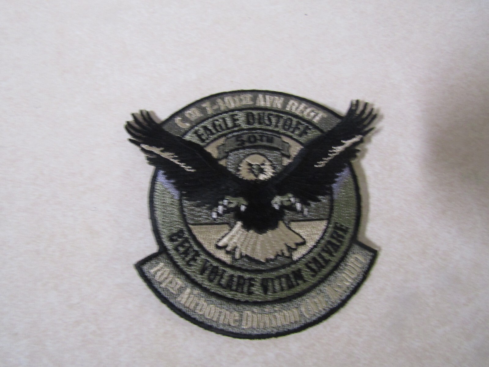 MILITARY PATCH SEW C CO 7-101ST AVIATION REGIMENT 101ST AIRBORNE DIVISION EAGLE