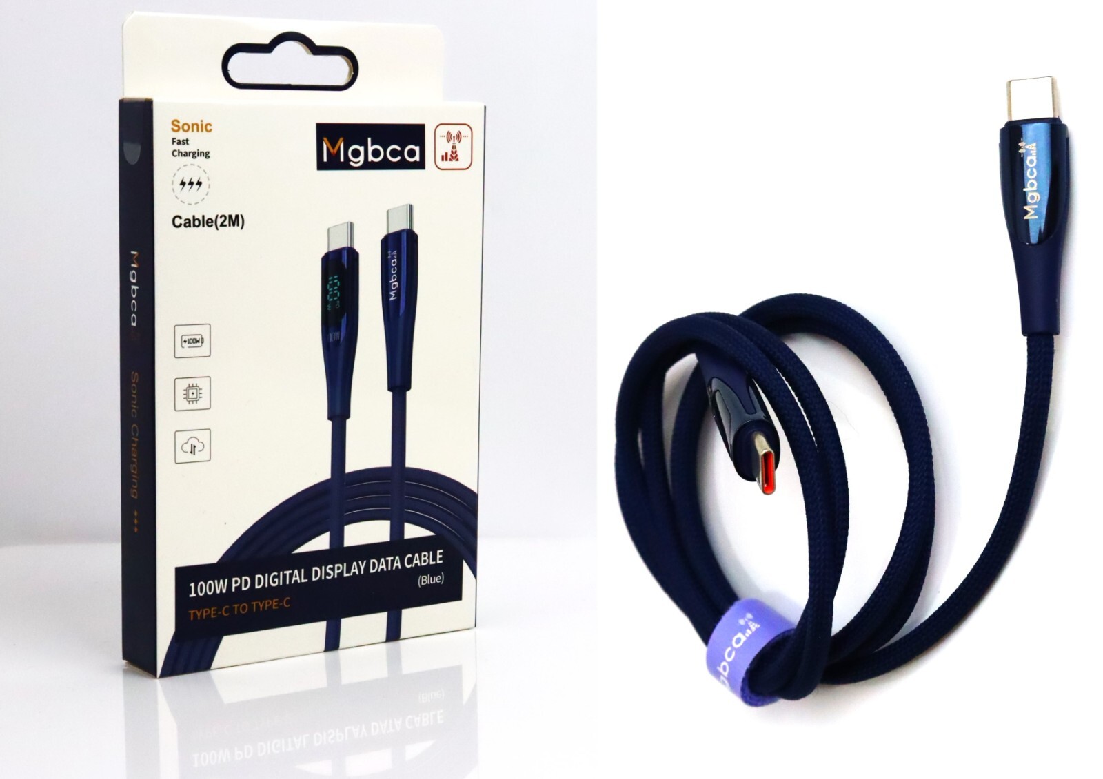 Mgbca Fast Charge USB-C Cable For Galaxy S26/S25/S24 Ultra, 100W Led Display