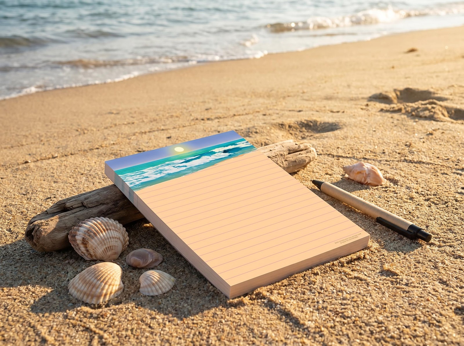 Stonehouse Collection Beach Notepad Pack 4 Assorted USA Made