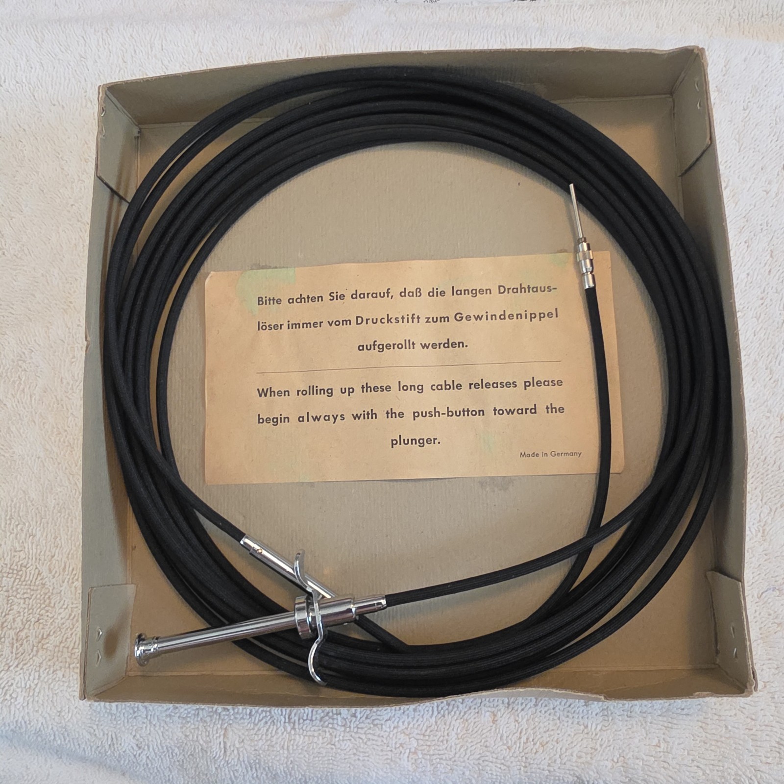 ROWI 6 Meter Long Mechanical FLEX Spring Cable Shutter Release Trigger RARE