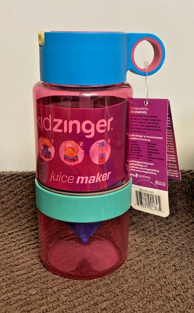Kidzinger Juice Maker - Maroon & Blue- 16 oz. - KZ100G