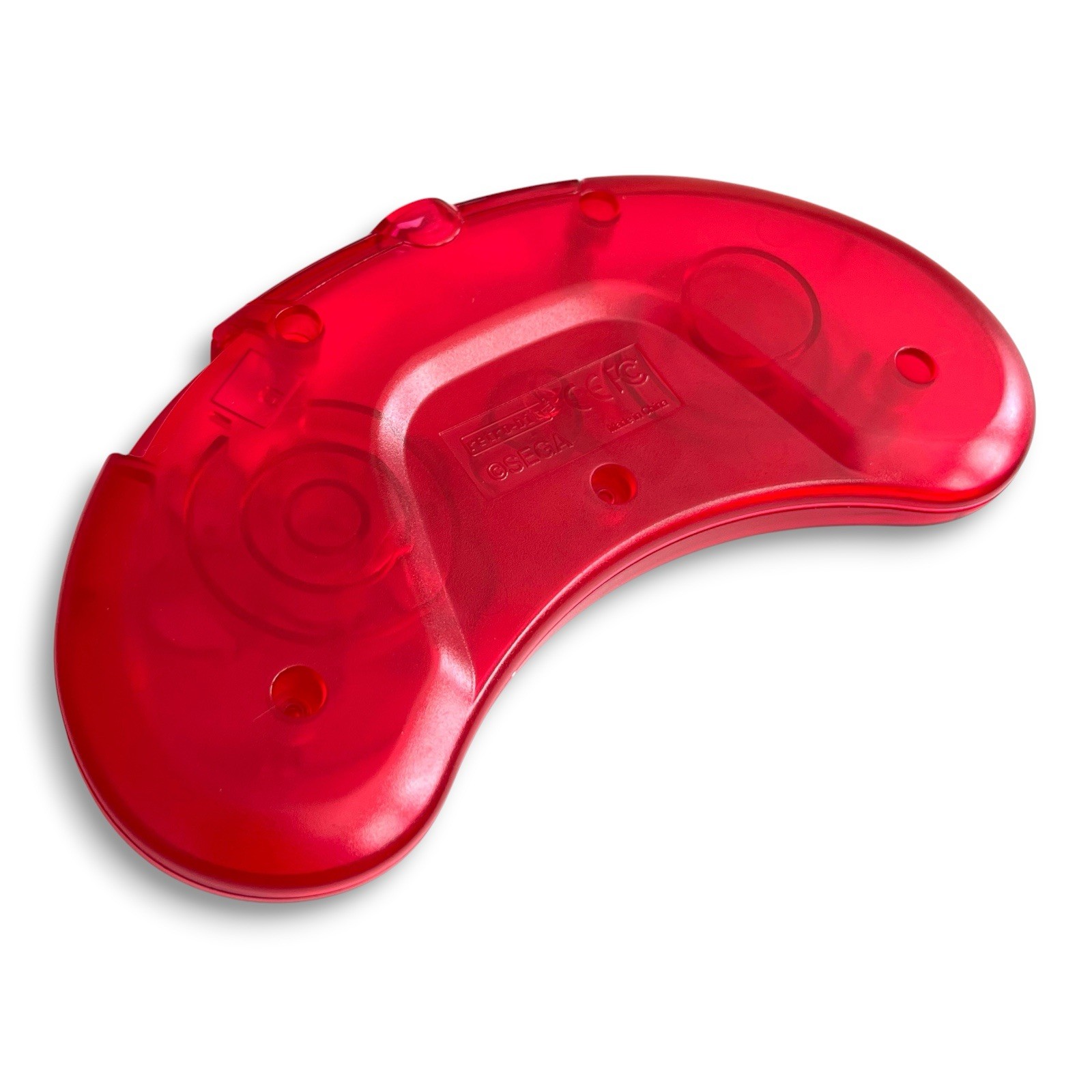 Clear Red Sega Genesis Controller Shell 6 Button Replacement Housing MK-1653