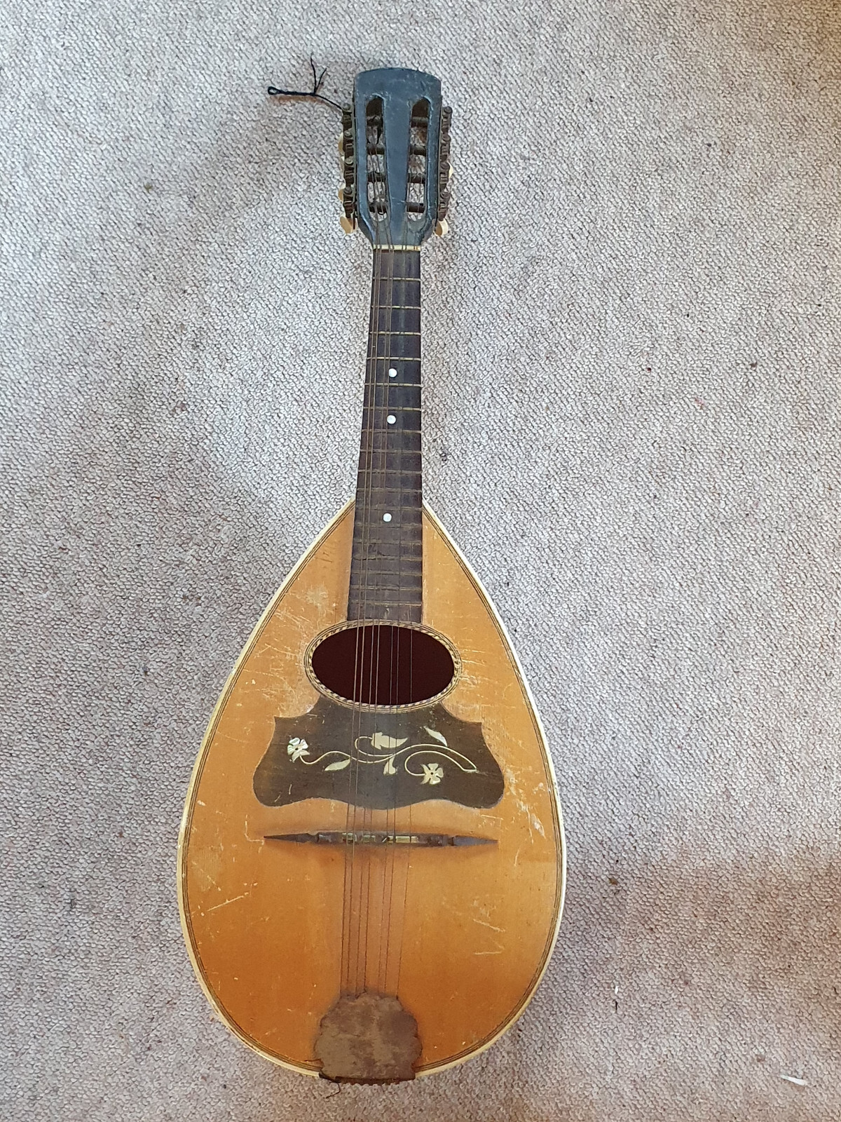 Nice old  MANDOLIN with floral inlays
