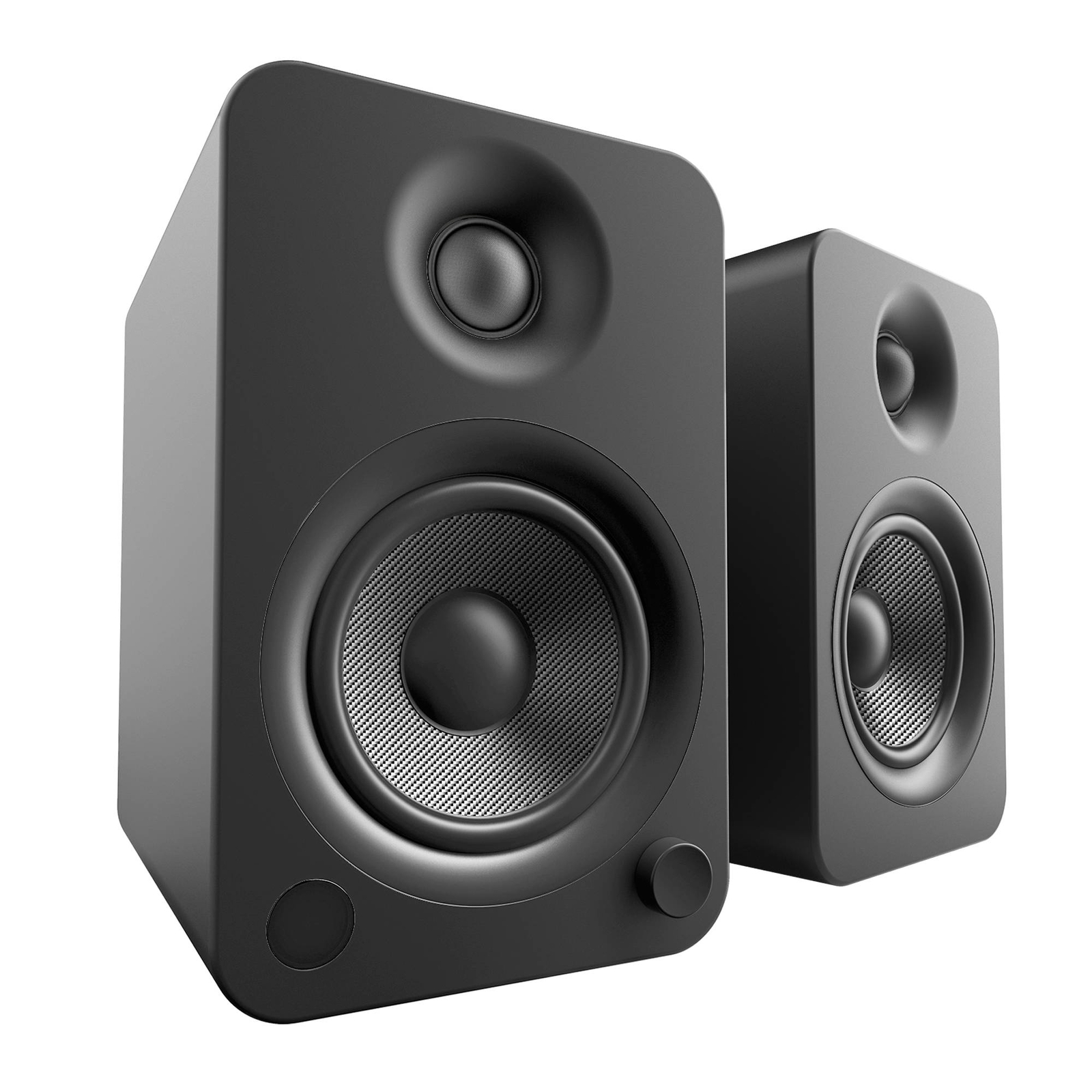 Kanto YU4 2-Way Powered Bookshelf Speakers with Bluetooth - Matte Black - Pair