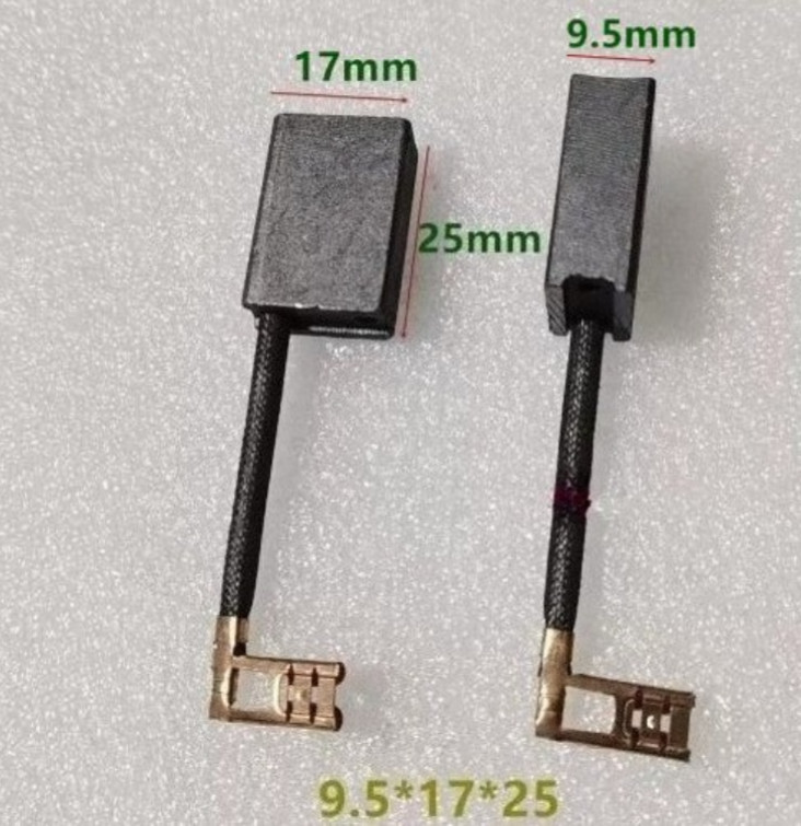  2PCS Treadmill Carbon Brush 9.5x17x25mm Motor Replacement Part