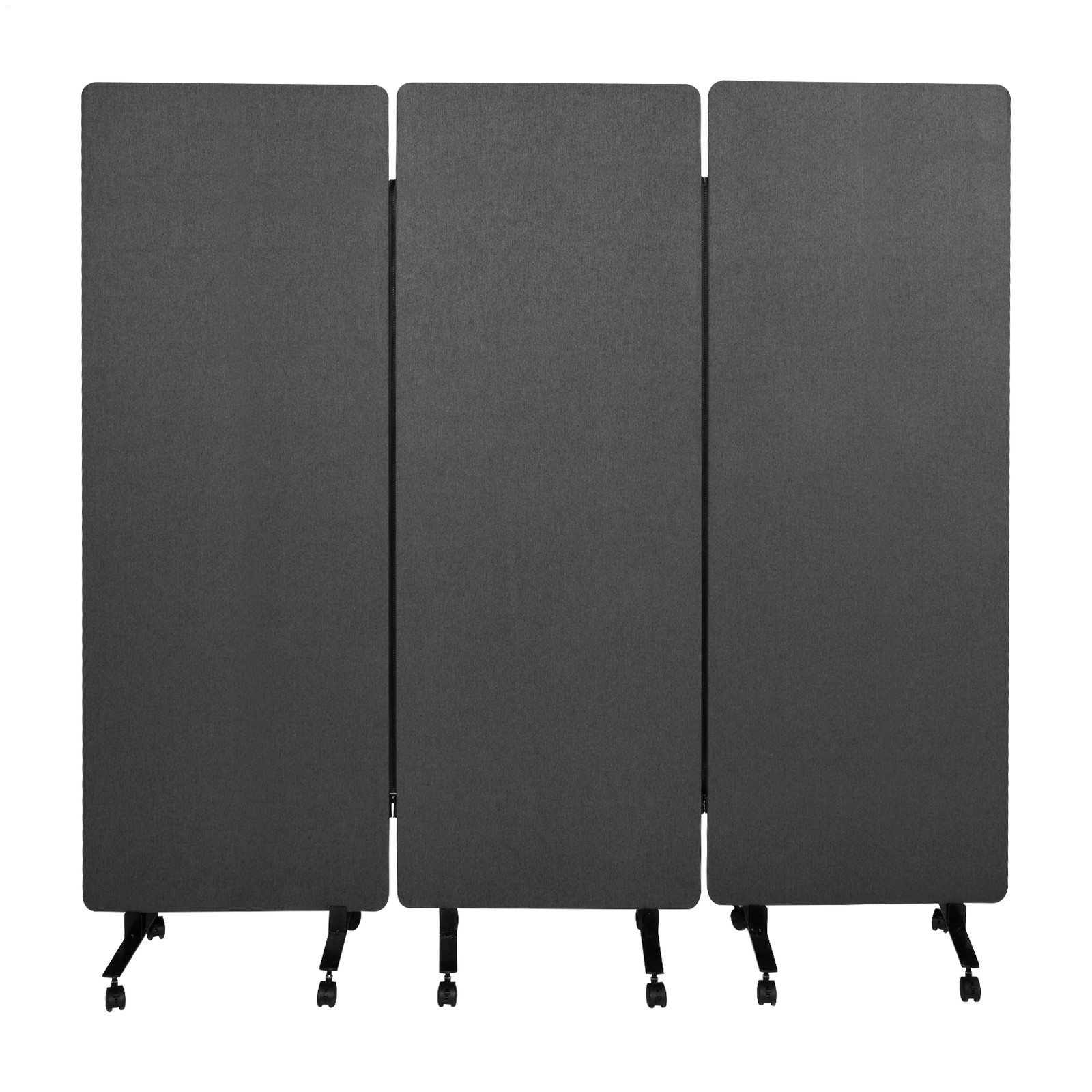 3 Panel Room Divider w/wheels Privacy Portable Partition Screen for Home Office