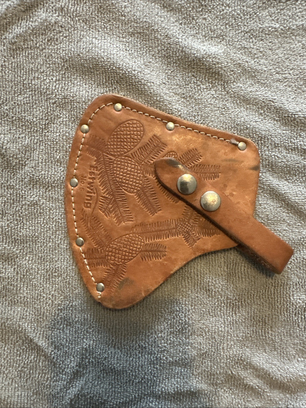 Estwing No. 5new Leather Hatchet Sheath Acorn Pattern