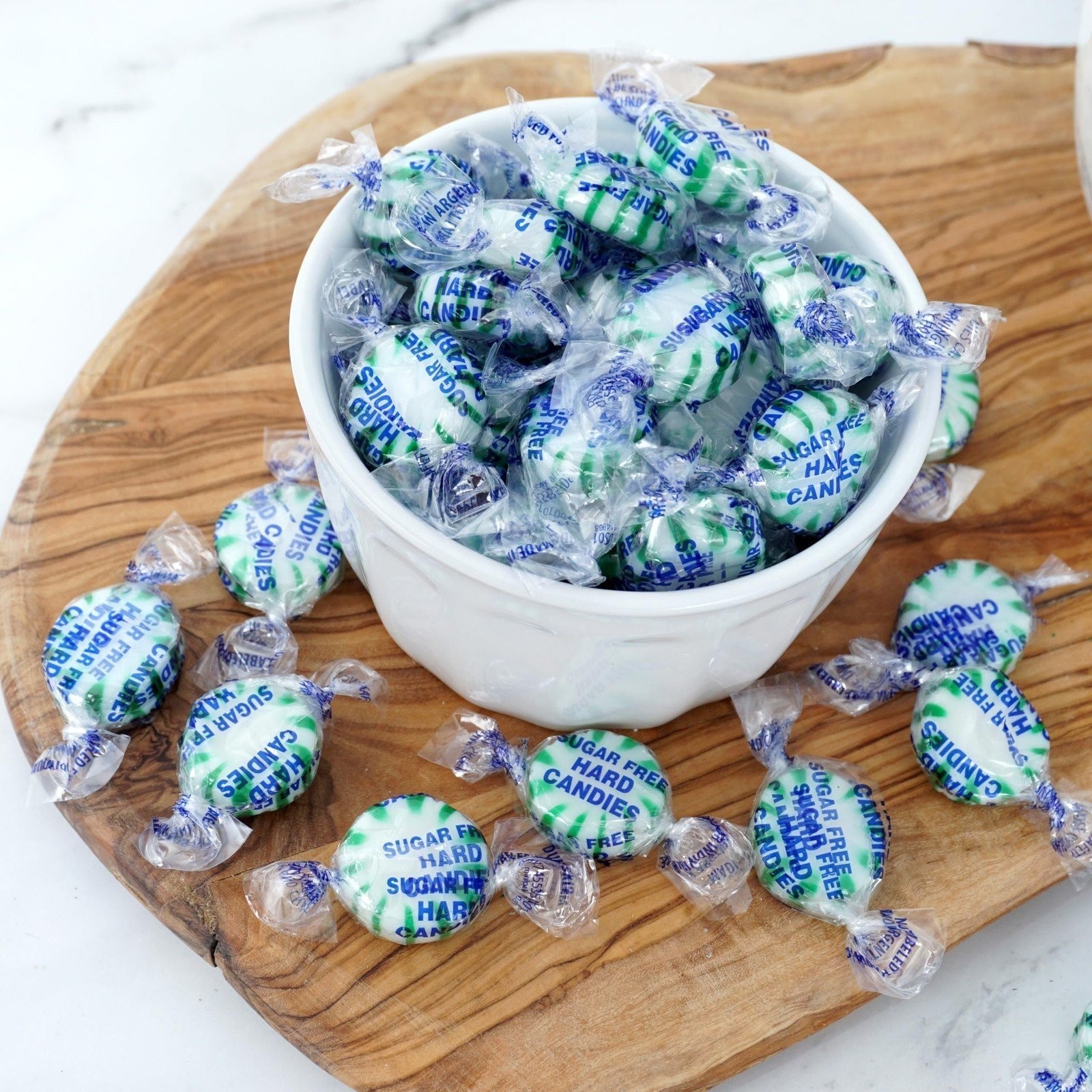 Arcor Sugar Free Spearmint Starlight Mints, 1 Pound Bulk Bag, Individually...
