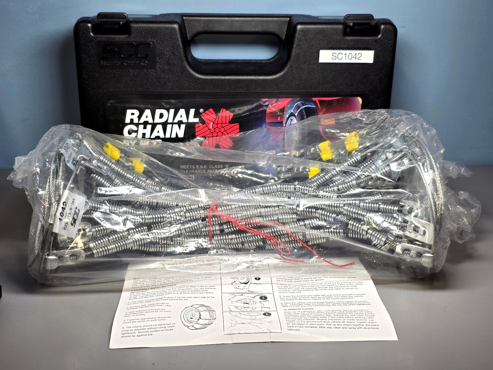 SCC Radial Chain SC1042 Meets S.A.E. CLass "S" Clearance Requirements 30mph MAX