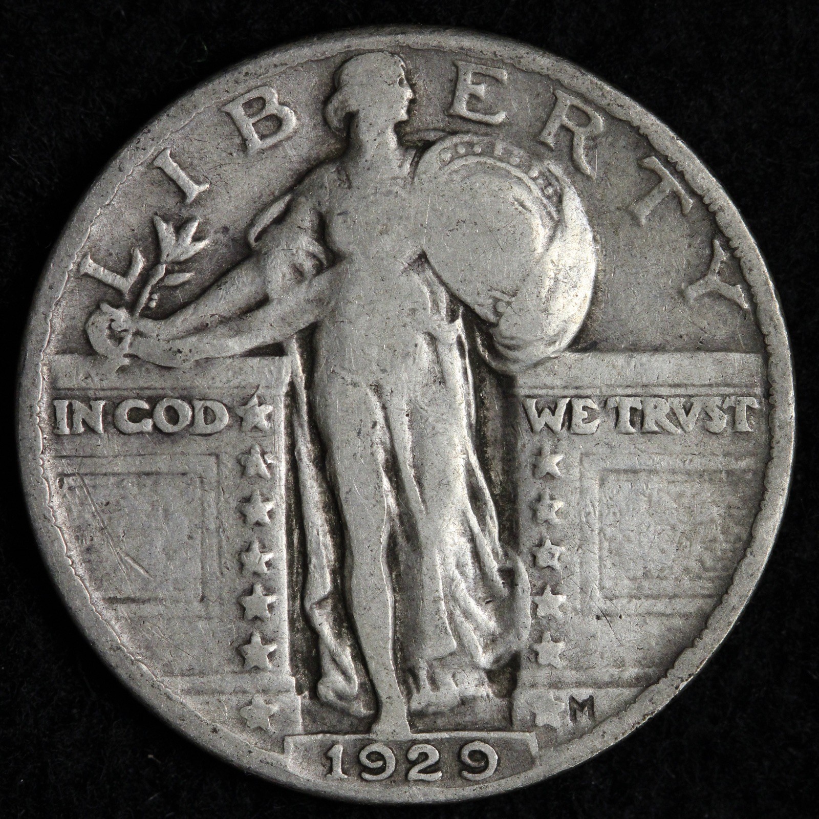 1929 Standing Liberty Silver Quarter VF E316 ZVRT