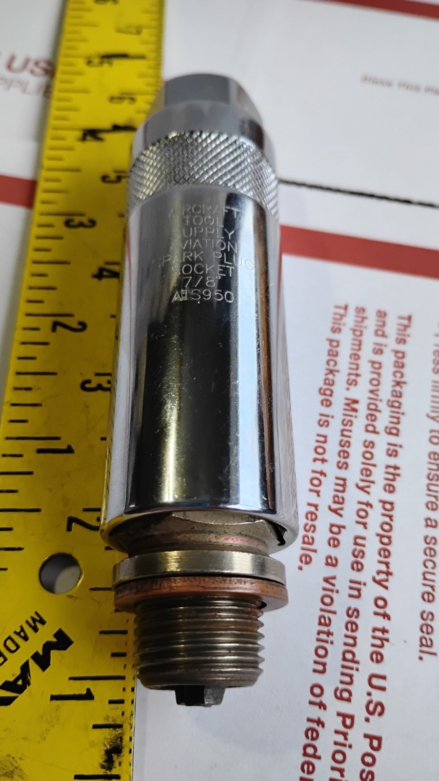Aircraft Tool Supply ATS950 Magnetic Spark Plug Socket 7/8" LYCOMNG CONTINENTAL