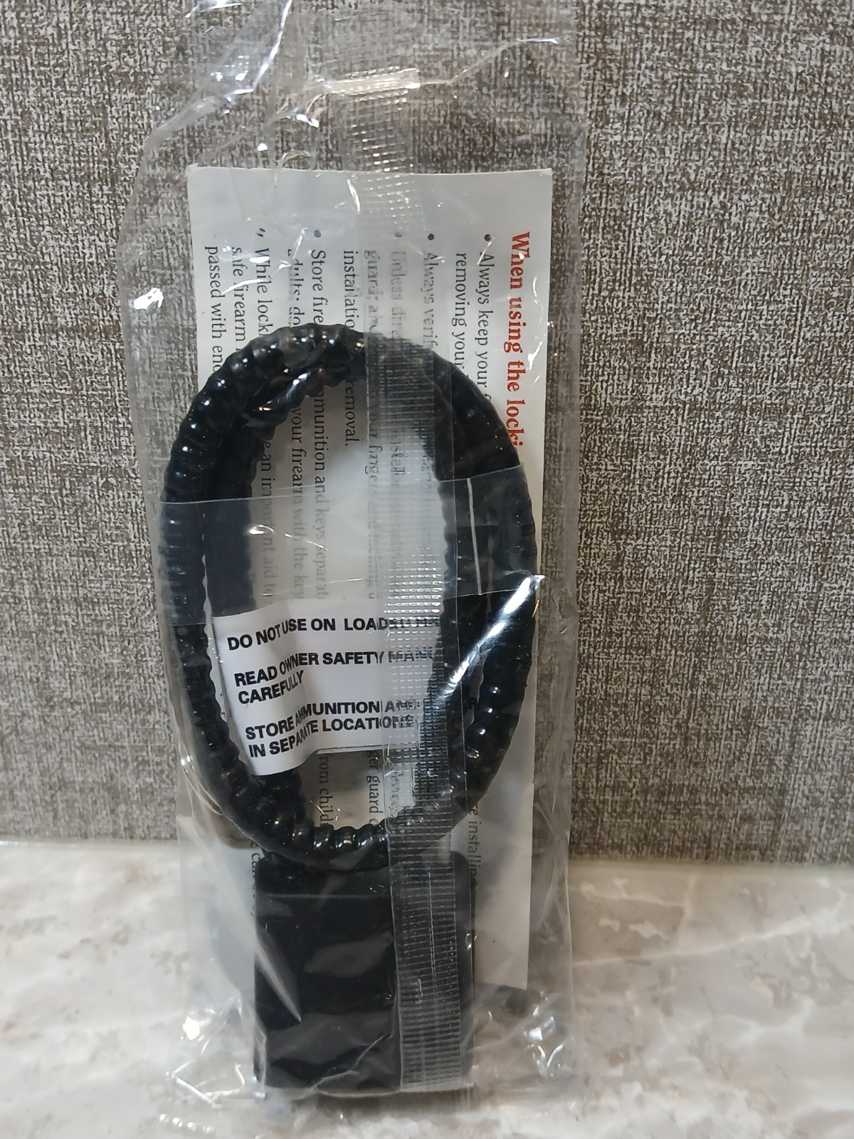 Regal R15LC3 3767-01T Firearm Lock Single Cable 2 Keys NEW 30MM Gun Safety Black