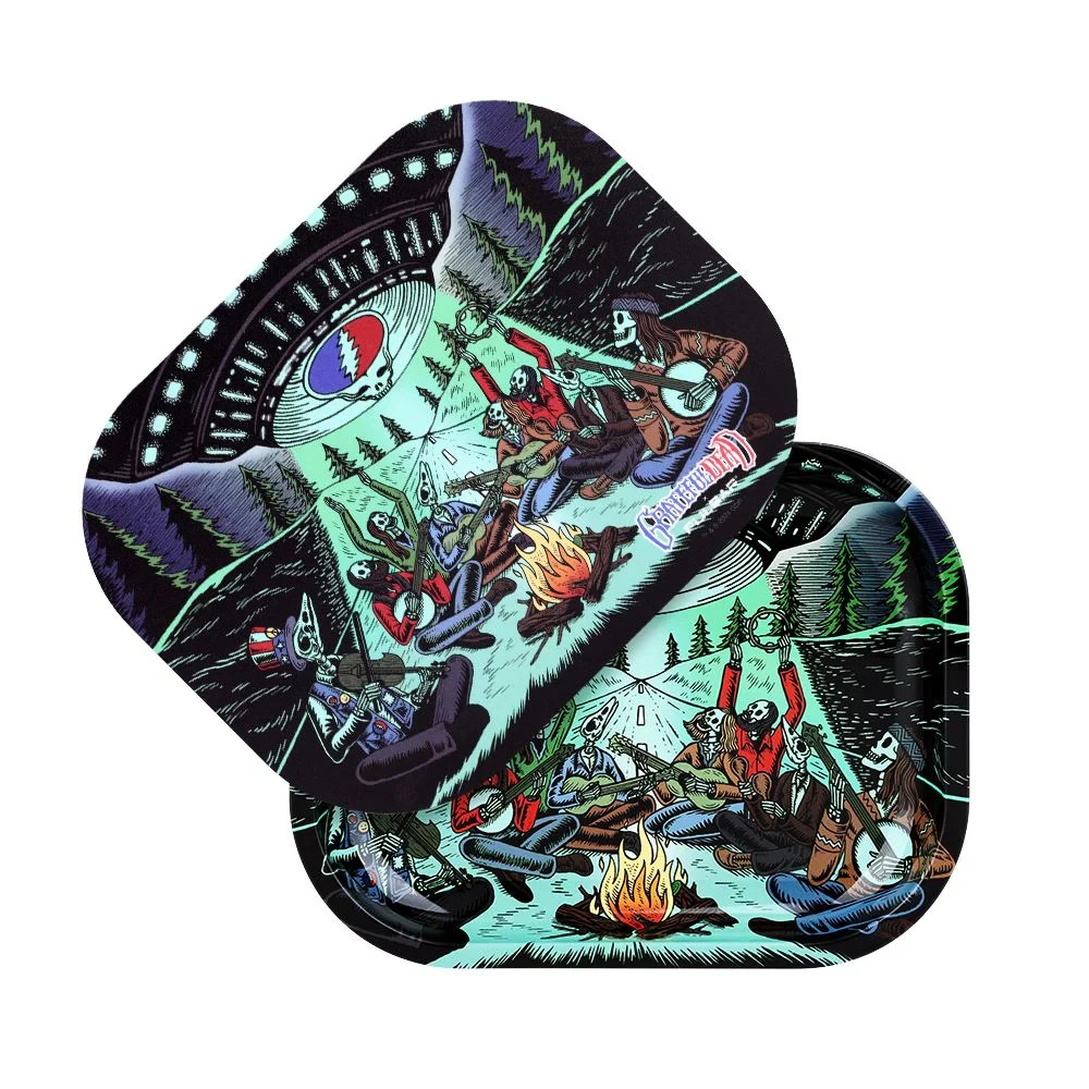 Grateful Dead x Pulsar Mini Rolling Tray & Lid Kit | UFO Jam | 7"x5.5"