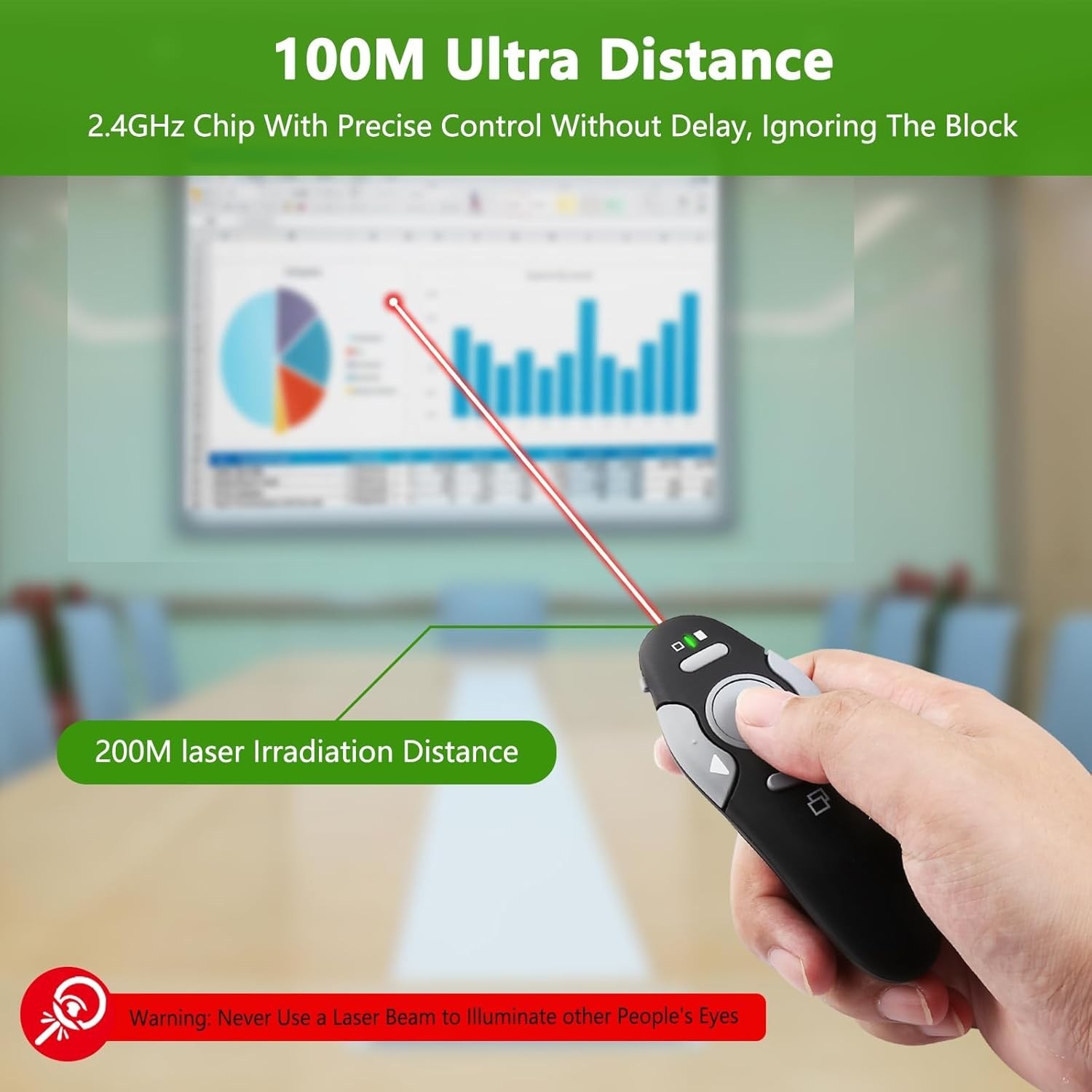 Presentation Clicker Remote, Wireless USB Presenter, Slideshow PowerPoint