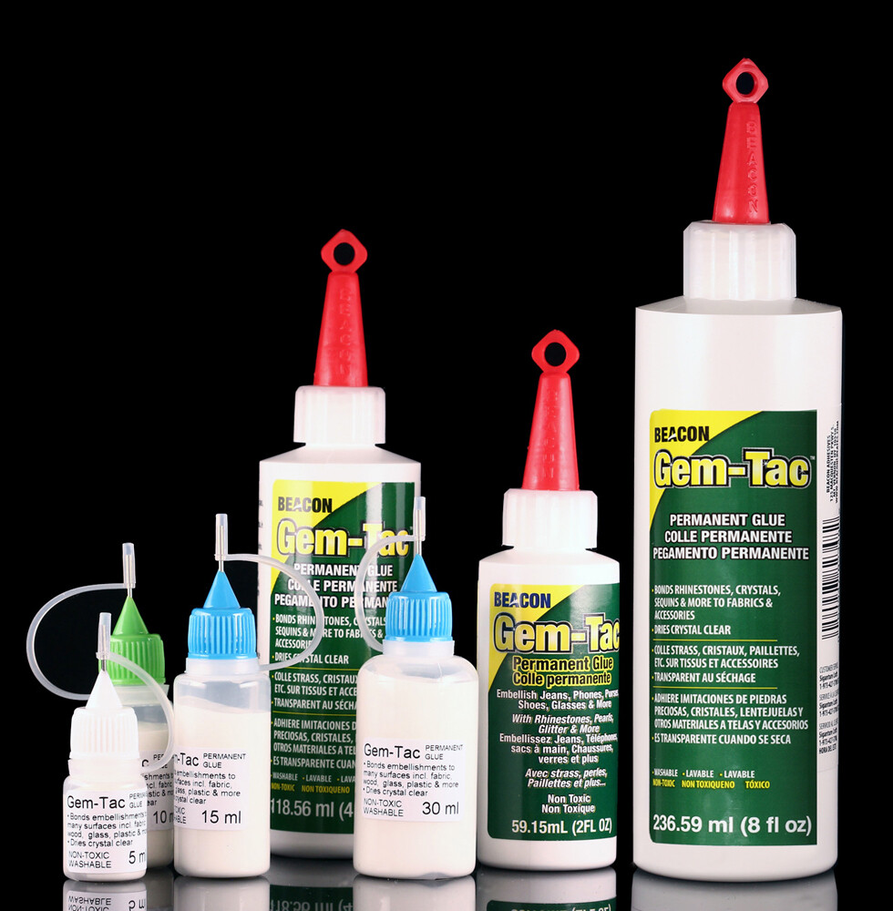 Gem-Tac Glue For Crystals in Needle Precision Tip Bottle - Many Sizes