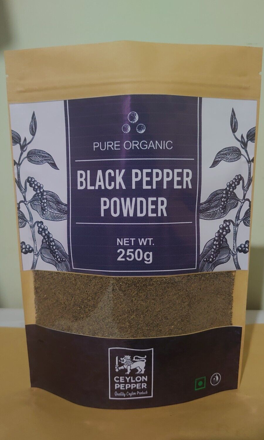Ceylon Pure Organic 100%  Black Pepper Powder Natural Food Spices