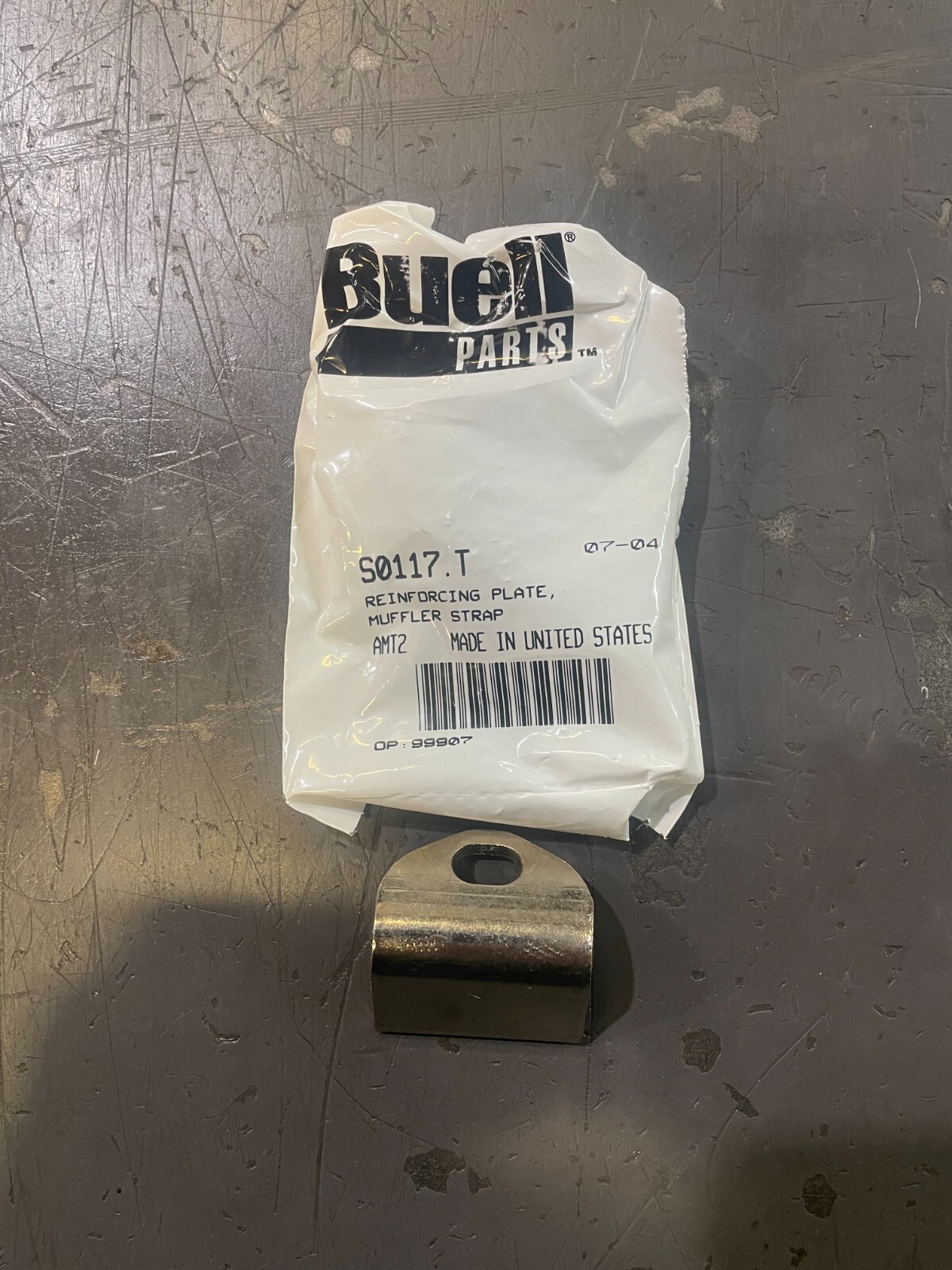 BUELL REINFORCING PLATE, MUFFLER S0117.T