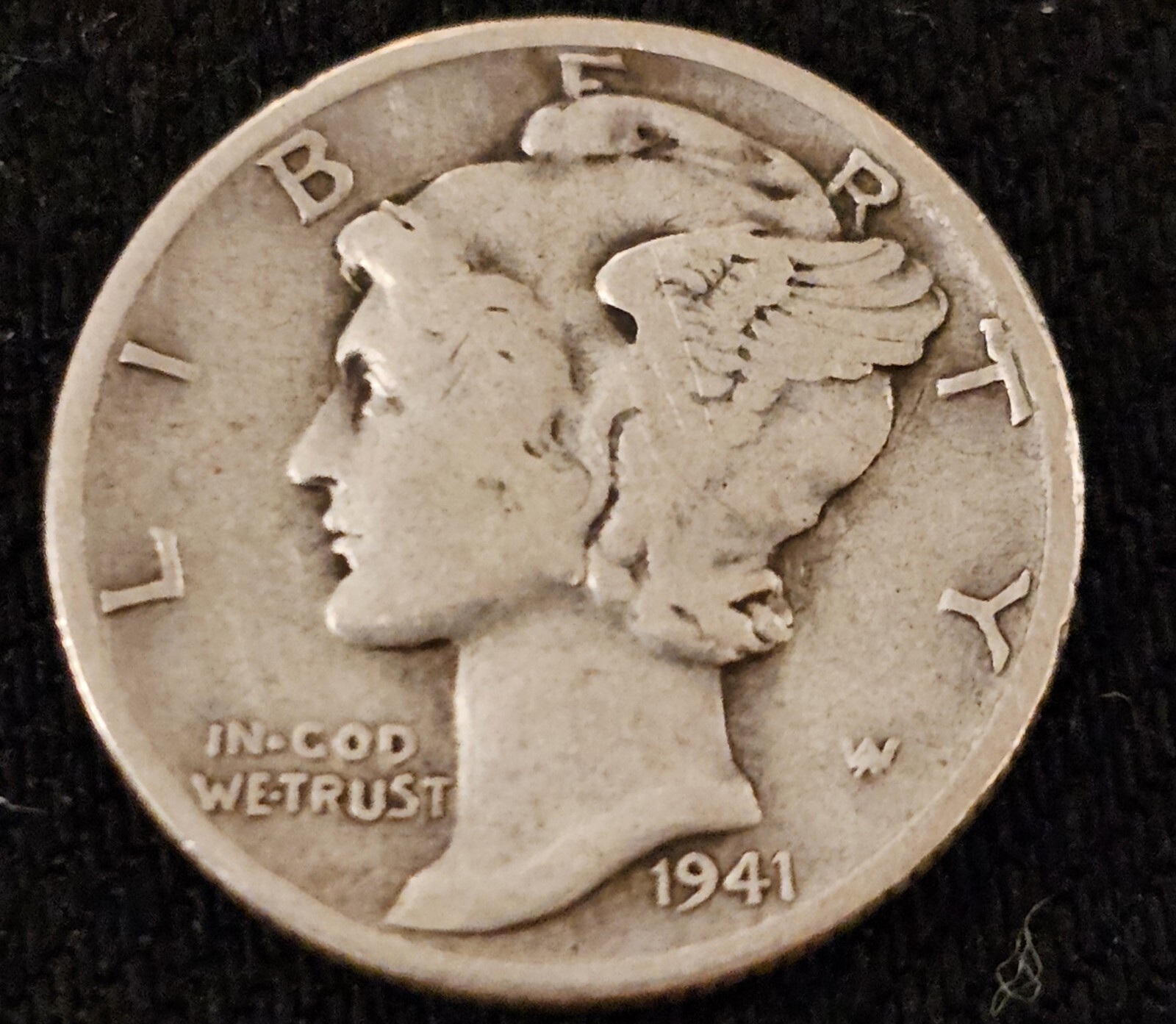 1941 Rare Mercury Dime, No Mint Mark, DDO,  FB, Beautiful Coin
