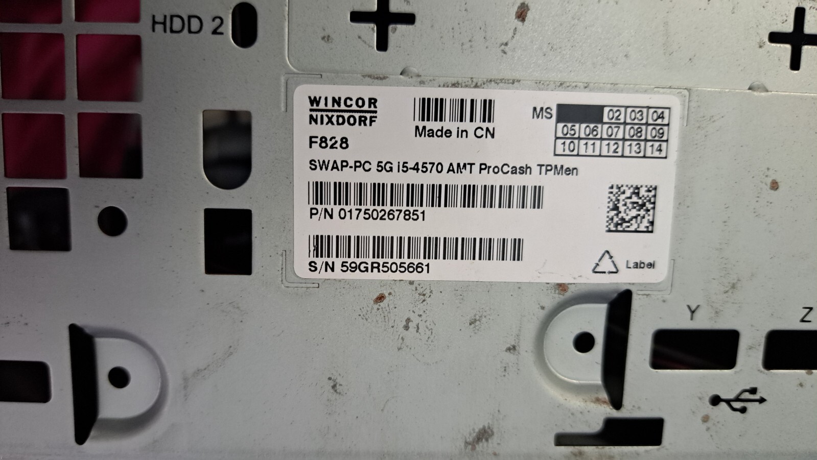 Wincor Nixdor F828 Swap-Pc 5G i5 4570 ATM ProCash TPMen