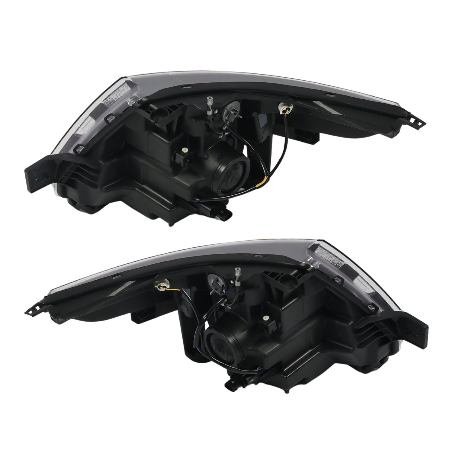 Headlight For 2011-2015 Ford Explorer[Black/Clear]Crystal Corner Projector Lamp