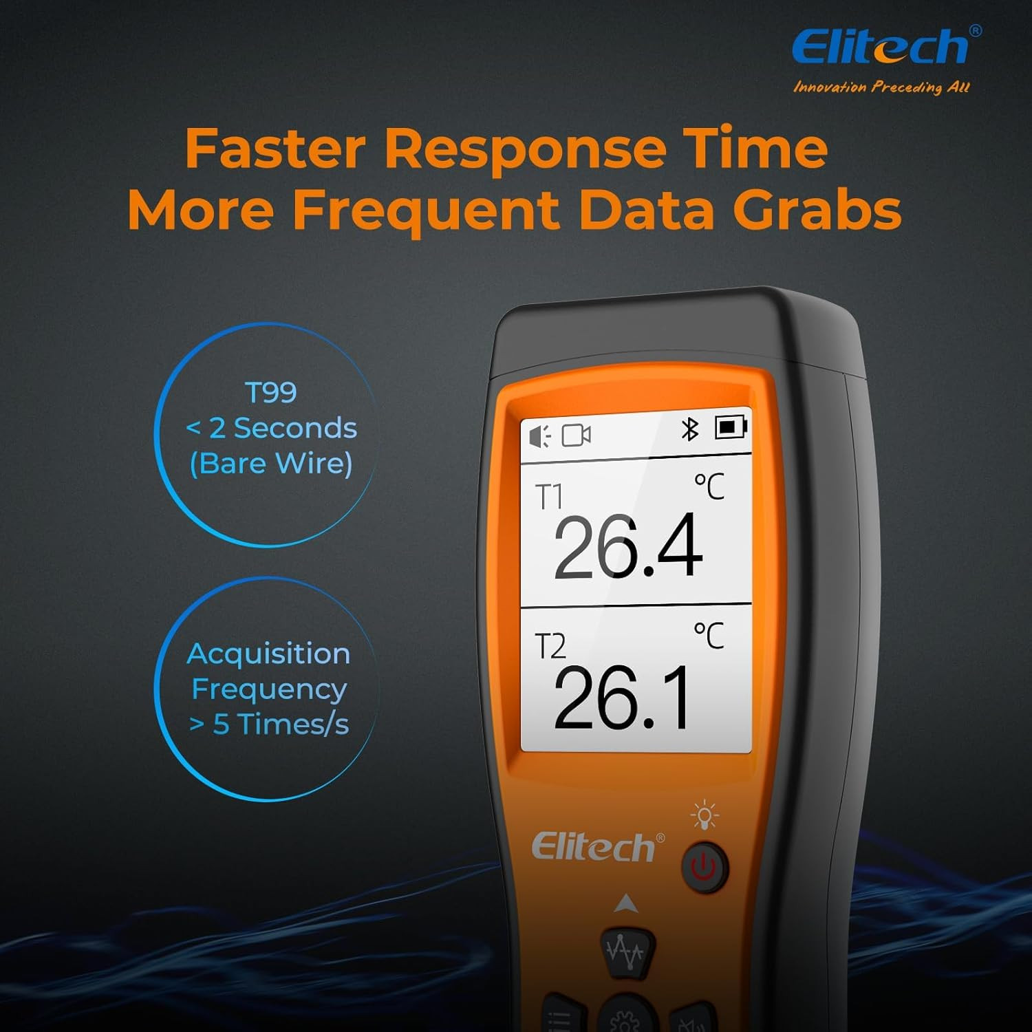 Bluetooth Thermocouple Thermometer Digital Temperature Data Logger K-Type, APP R