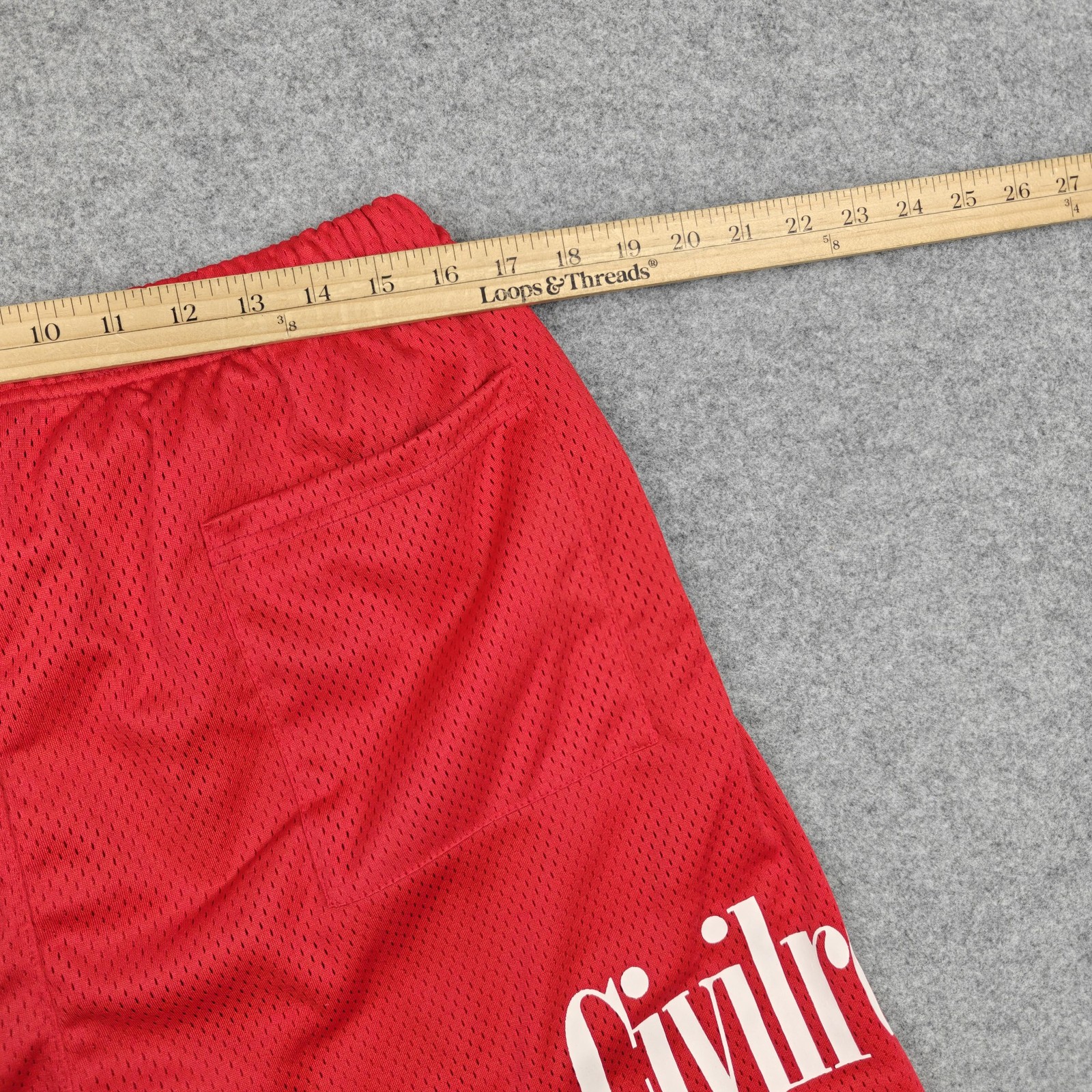 Civil Regime Shorts Mens Large Red Mesh Disney Mickey & Friends RFC Graphic New