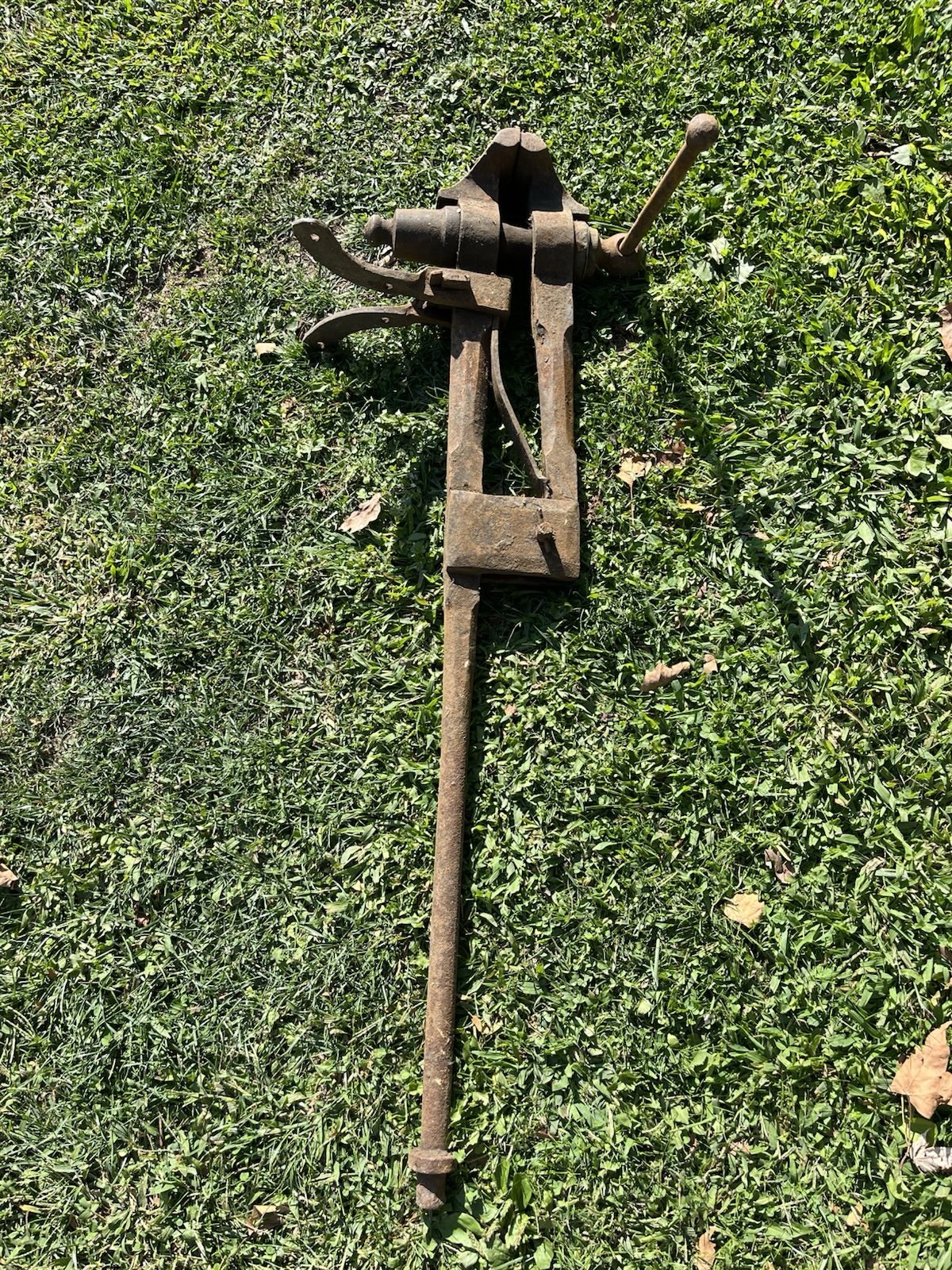 Antique Sanderson Sheffield Blacksmith's Vice Post Leg