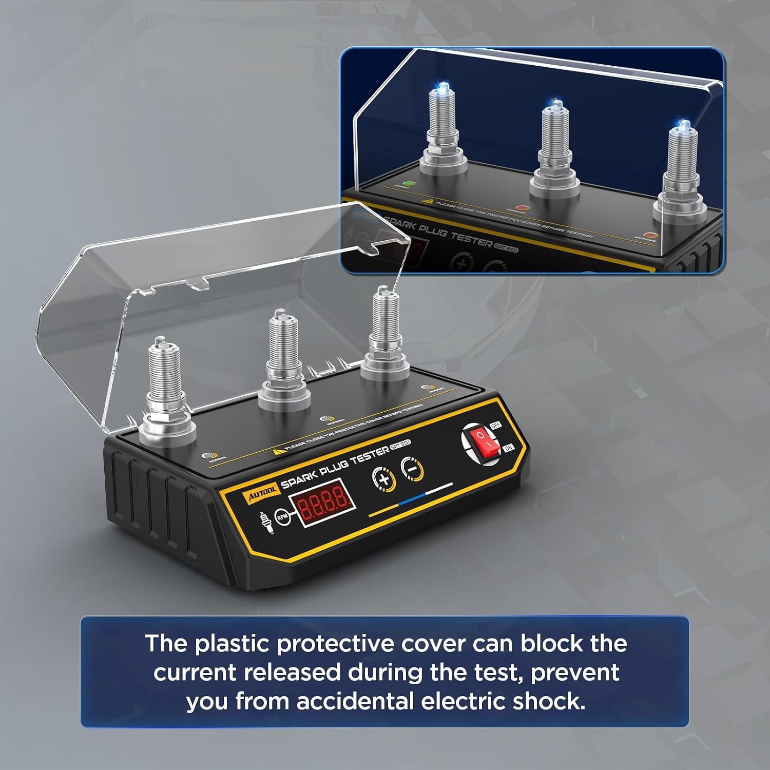Automotive Spark Plug Tester with Adjustable Frequency for 12V Gasoline Vehicles