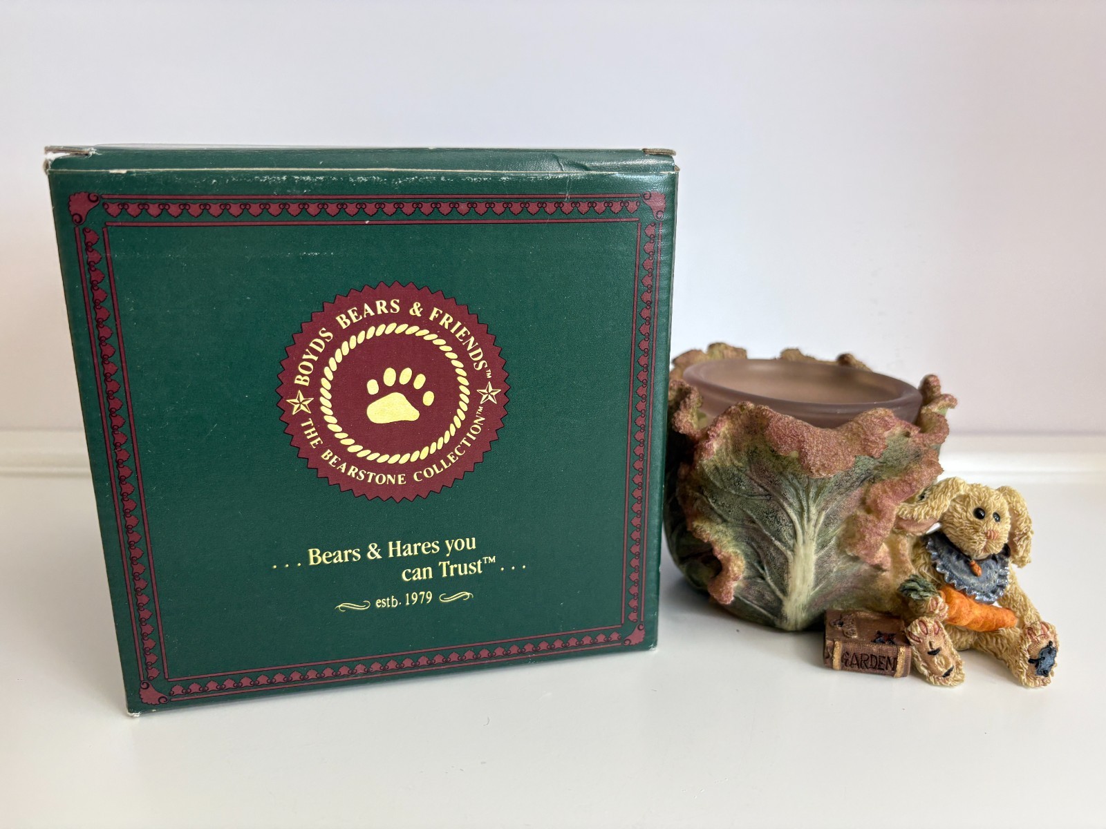 Boyds Bears & Friends #27750 Daphine...in the Cabbage Patch Votive Hldr -Retired