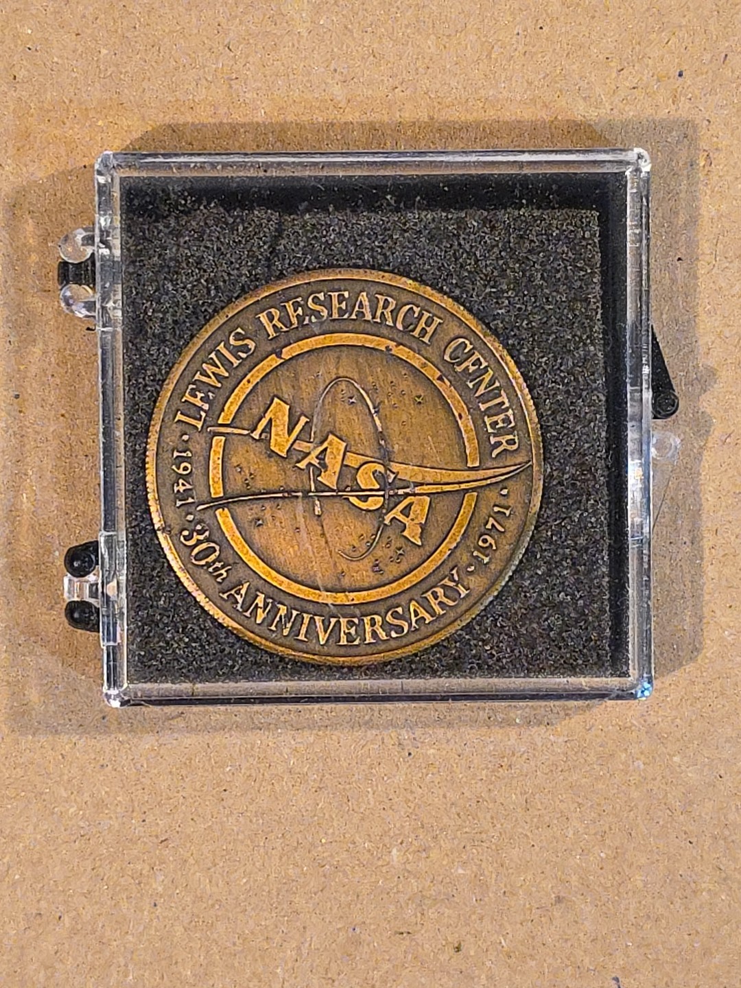 RARE   NASA Lewis Research Center 30th Anniversary 1941-1971 Bronze Medal/ Coin