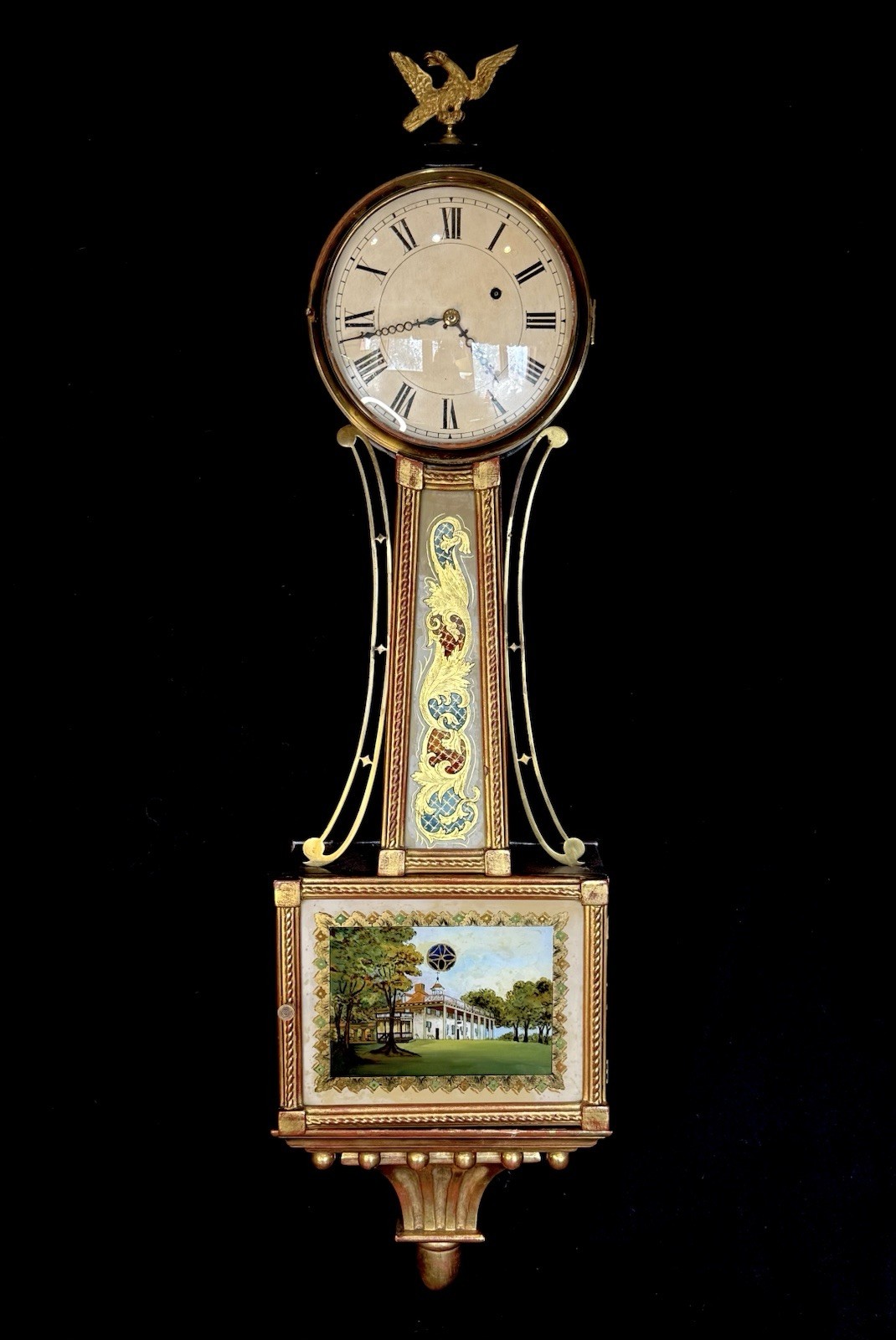 Antique 19th C. Willard/Boston Style Presentation American Banjo Regulator Clock