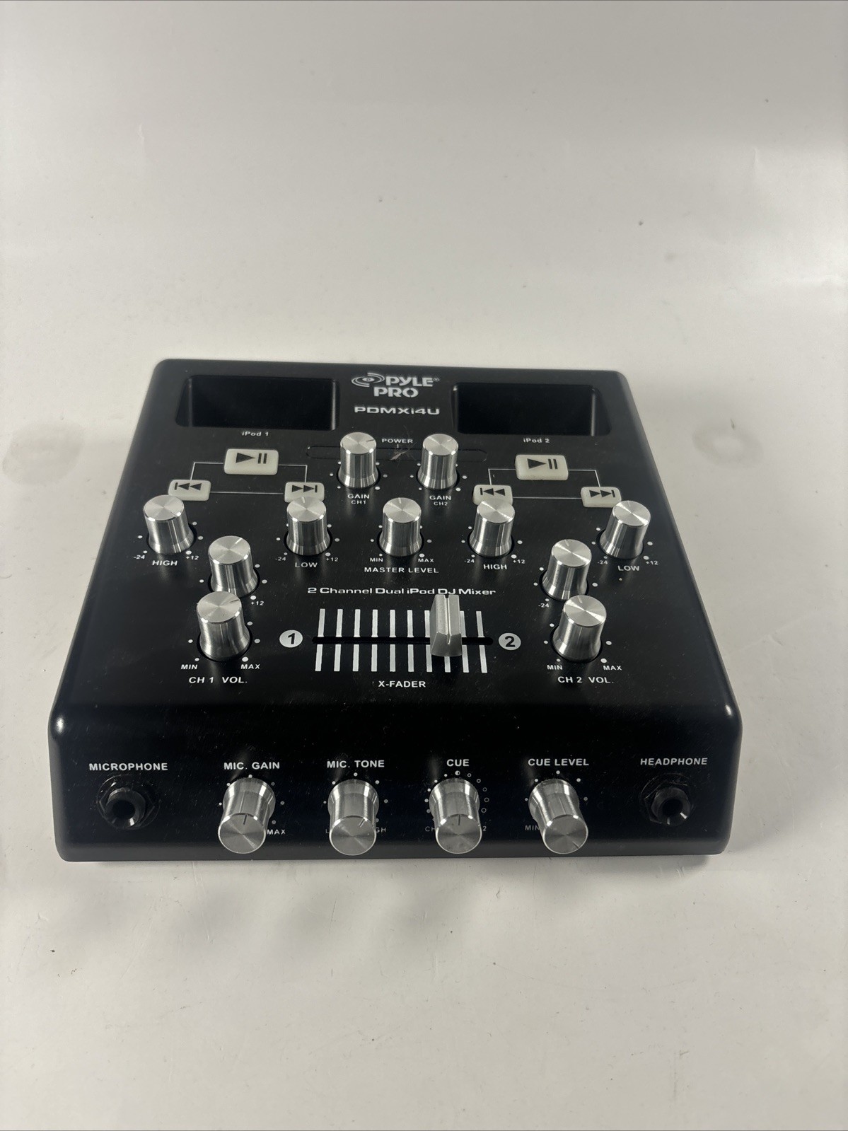 Pyle Pro PDMX14U 2 Channel DJ Mixer Dual iPod Dock Audio Mixing Controller
