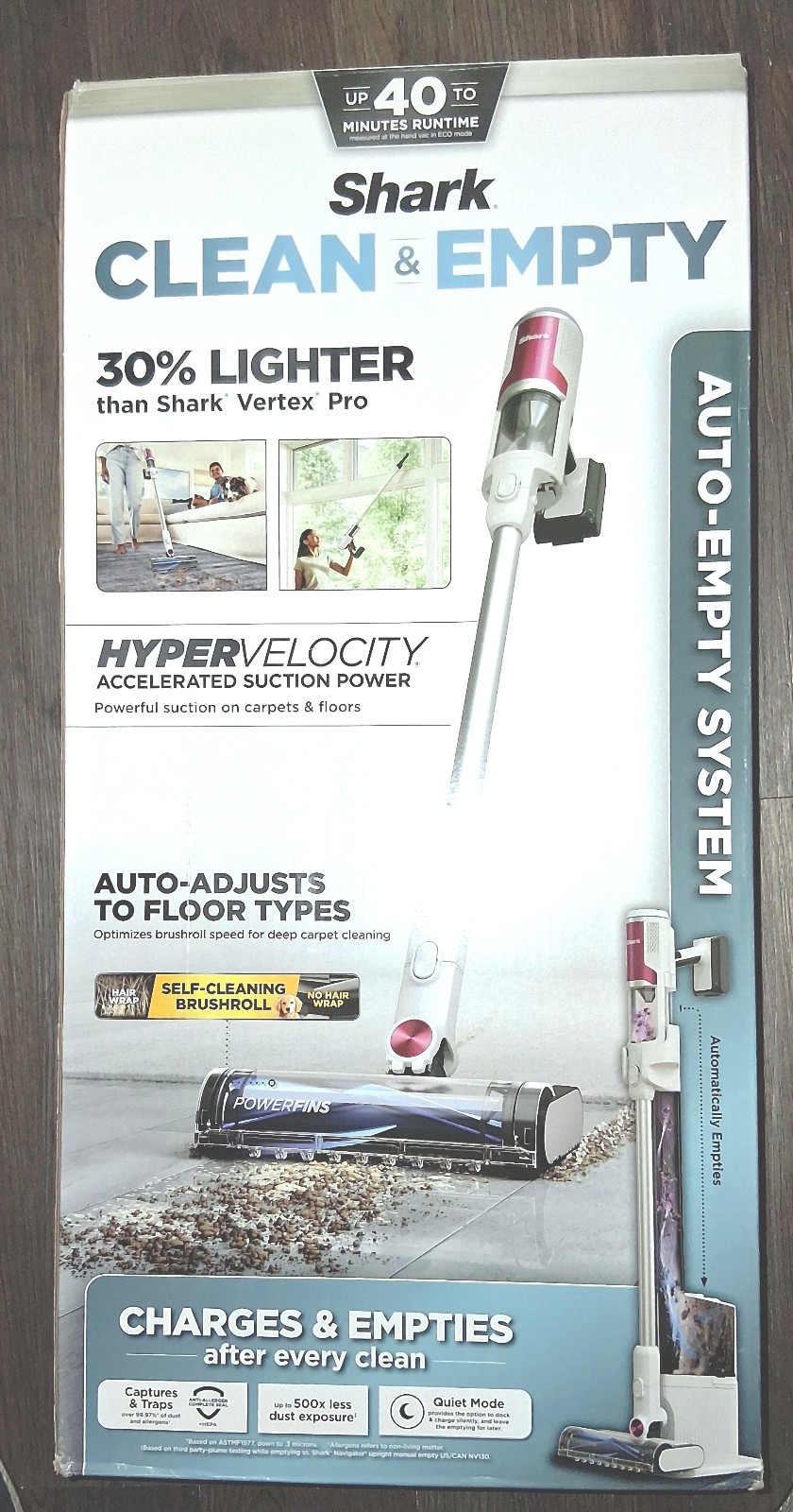 Shark Clean & Empty Cordless Stick Vacuum, Carpet and Hardfloors, Auto Empty Bas