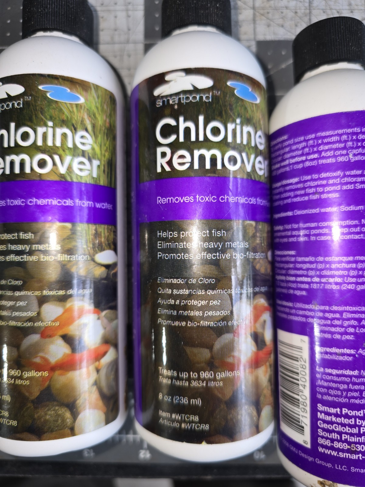 Smartpond Chlorine Remover Pond Cleaner 8 oz. New Sealed Bottle