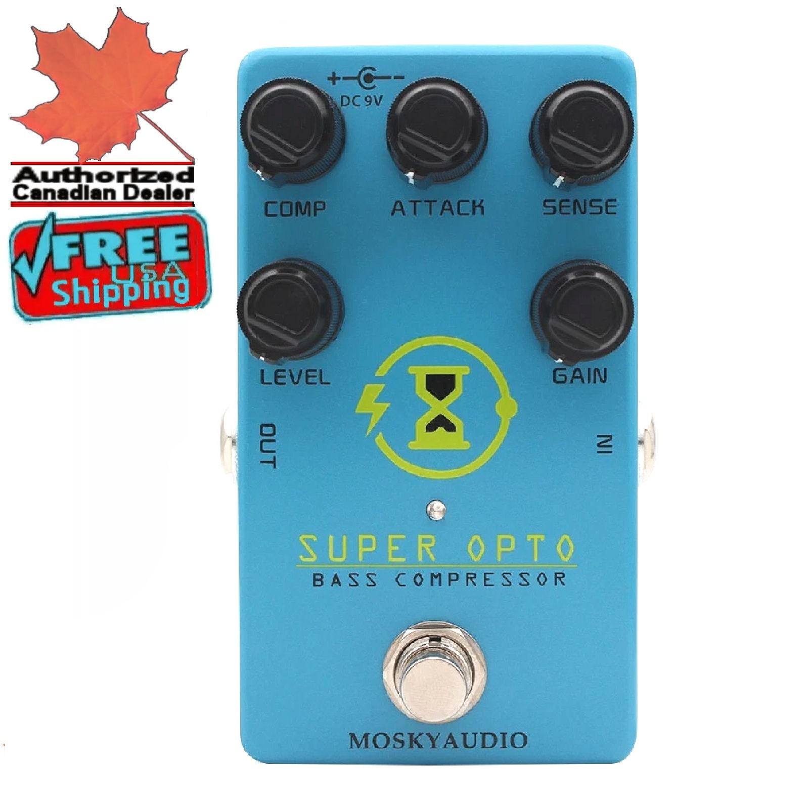 Mosky Super OPTO Bass Compressor Effects Pedal True Bypass