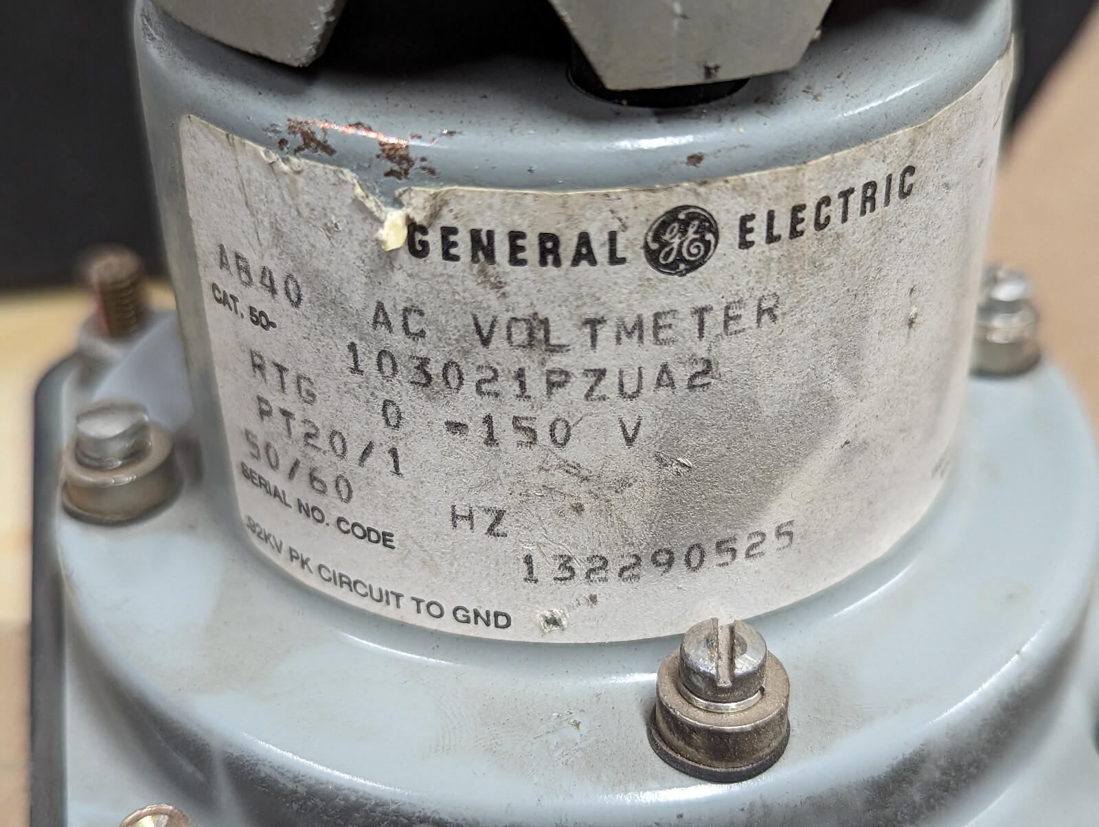 GE voltmeter AC 0-9000V 103021PZUA2